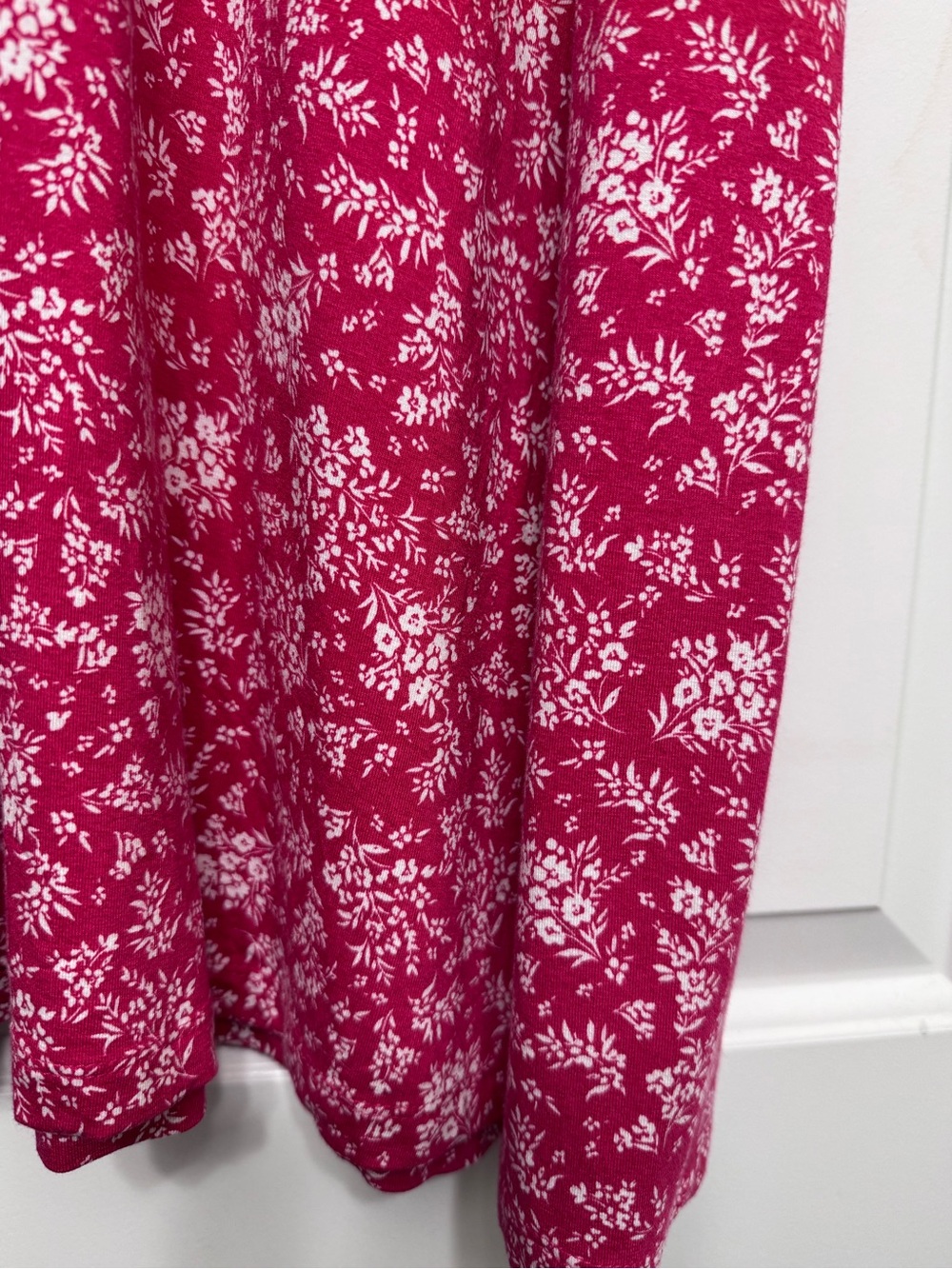 LOFT Raspberry Pink Floral Ruffle-Neck Sundress - Picture 3 of 4